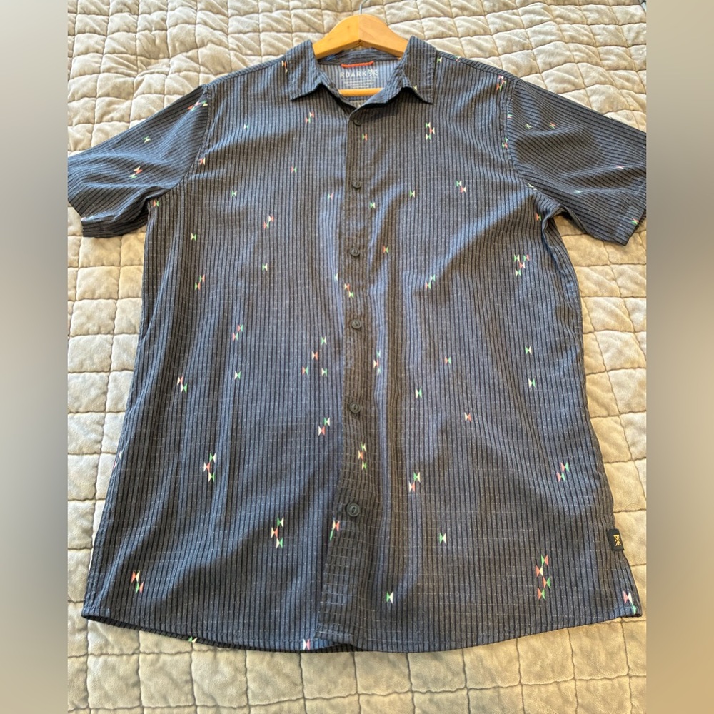 Roark bless up perforated button down shirt, worn once!!